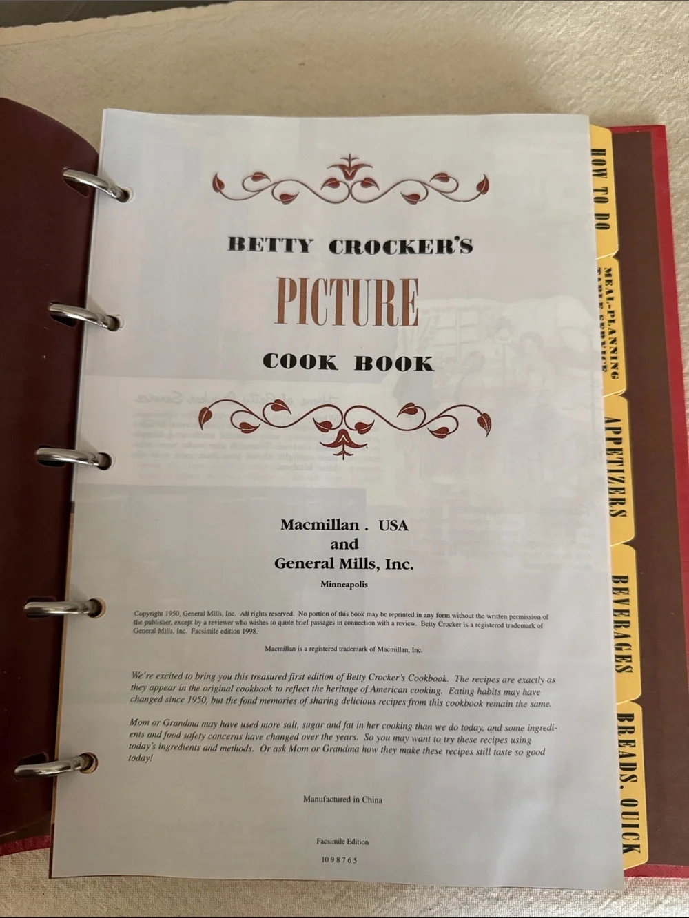 Betty Crocker Red & White Decorative Cookbook Cover